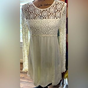 Altar’d State Small Off White Ivory Lace type Dress